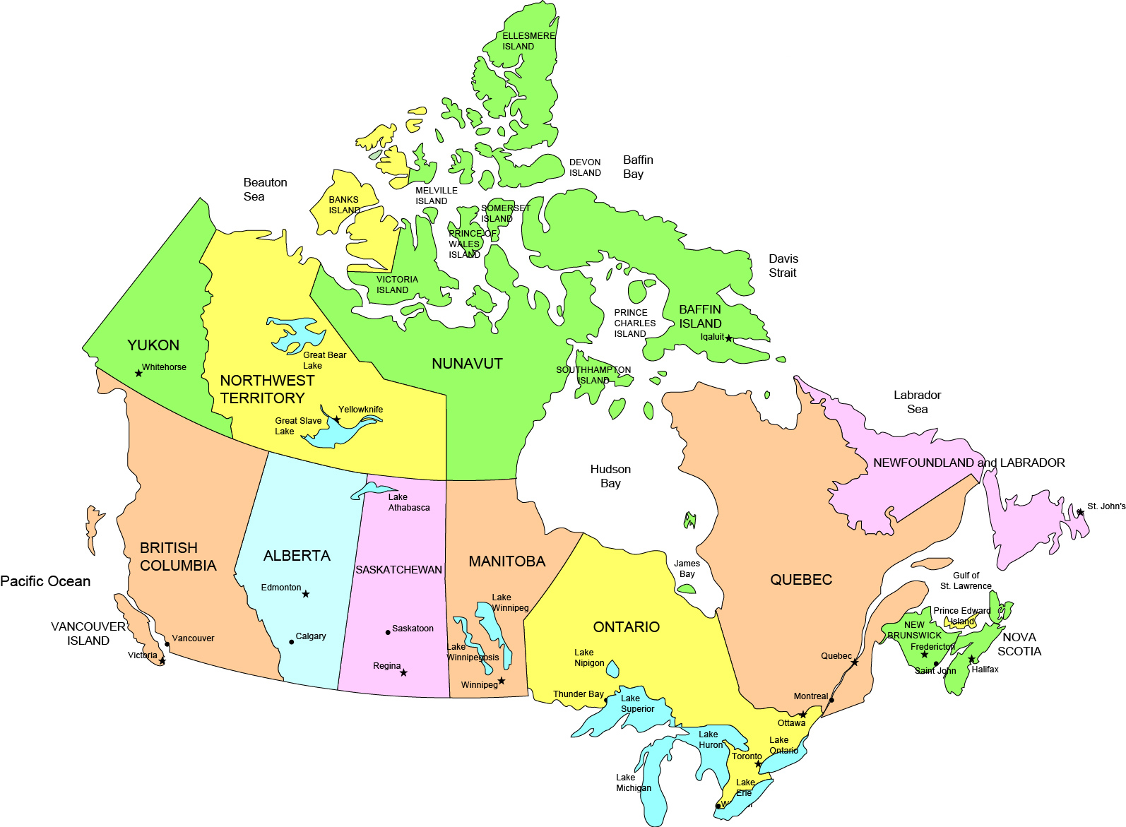 Canadas provinser og territorier