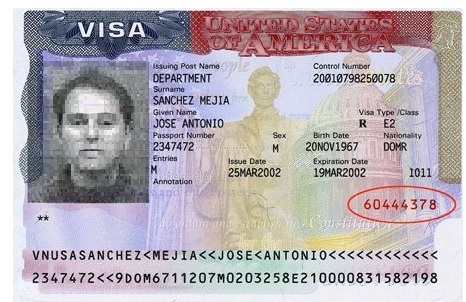 Amerikansk ikke-immigrant visumnummer